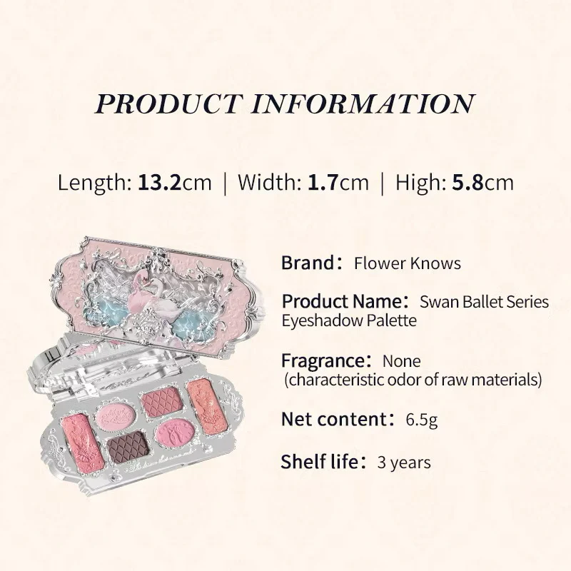Flower Knows Swan Ballet Six-Color Makeup Palette