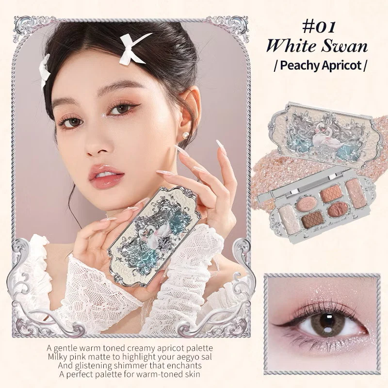 Flower Knows Swan Ballet Six-Color Makeup Palette