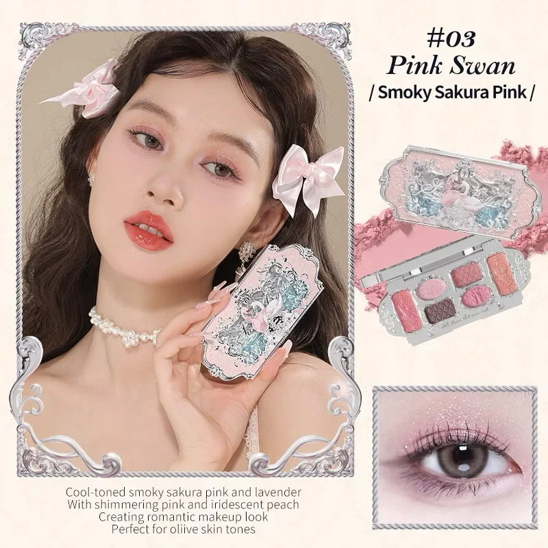Flower Knows Swan Ballet Six-Color Makeup Palette