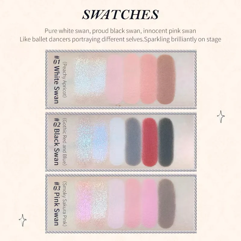 Flower Knows Swan Ballet Six-Color Makeup Palette