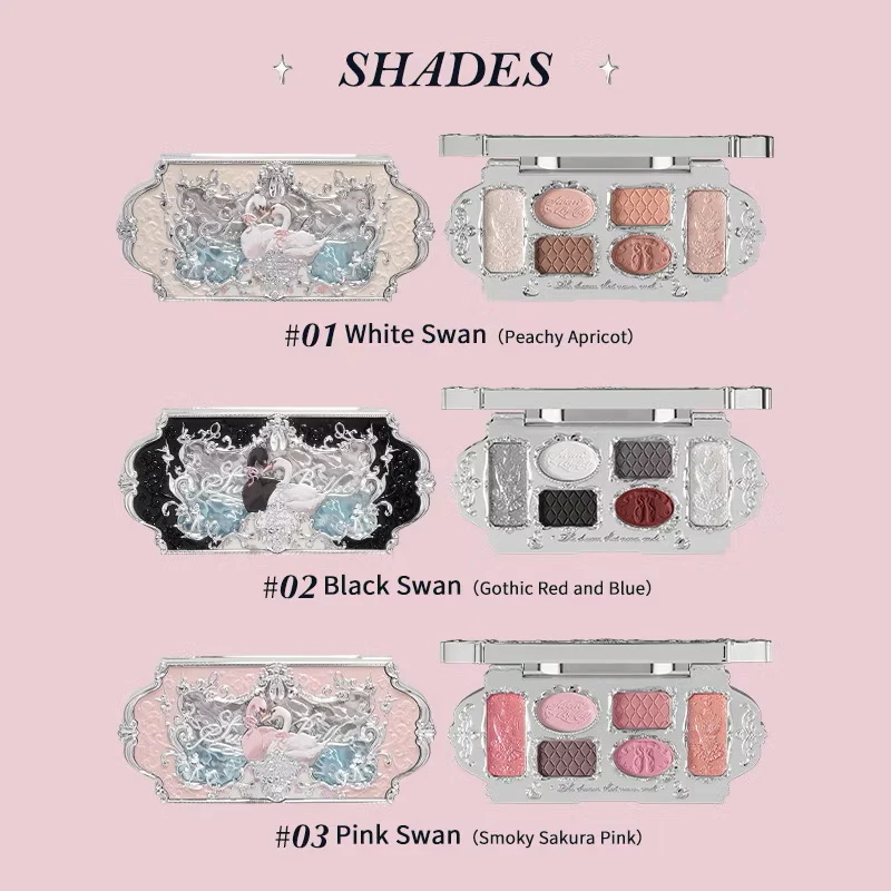 Flower Knows Swan Ballet Six-Color Makeup Palette
