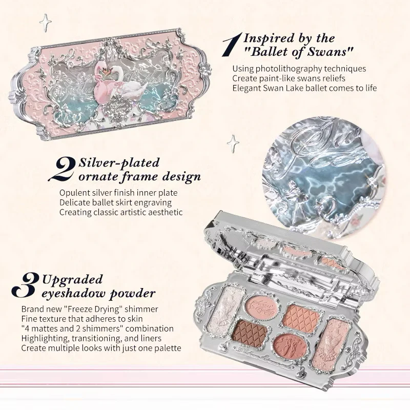 Flower Knows Swan Ballet Six-Color Makeup Palette