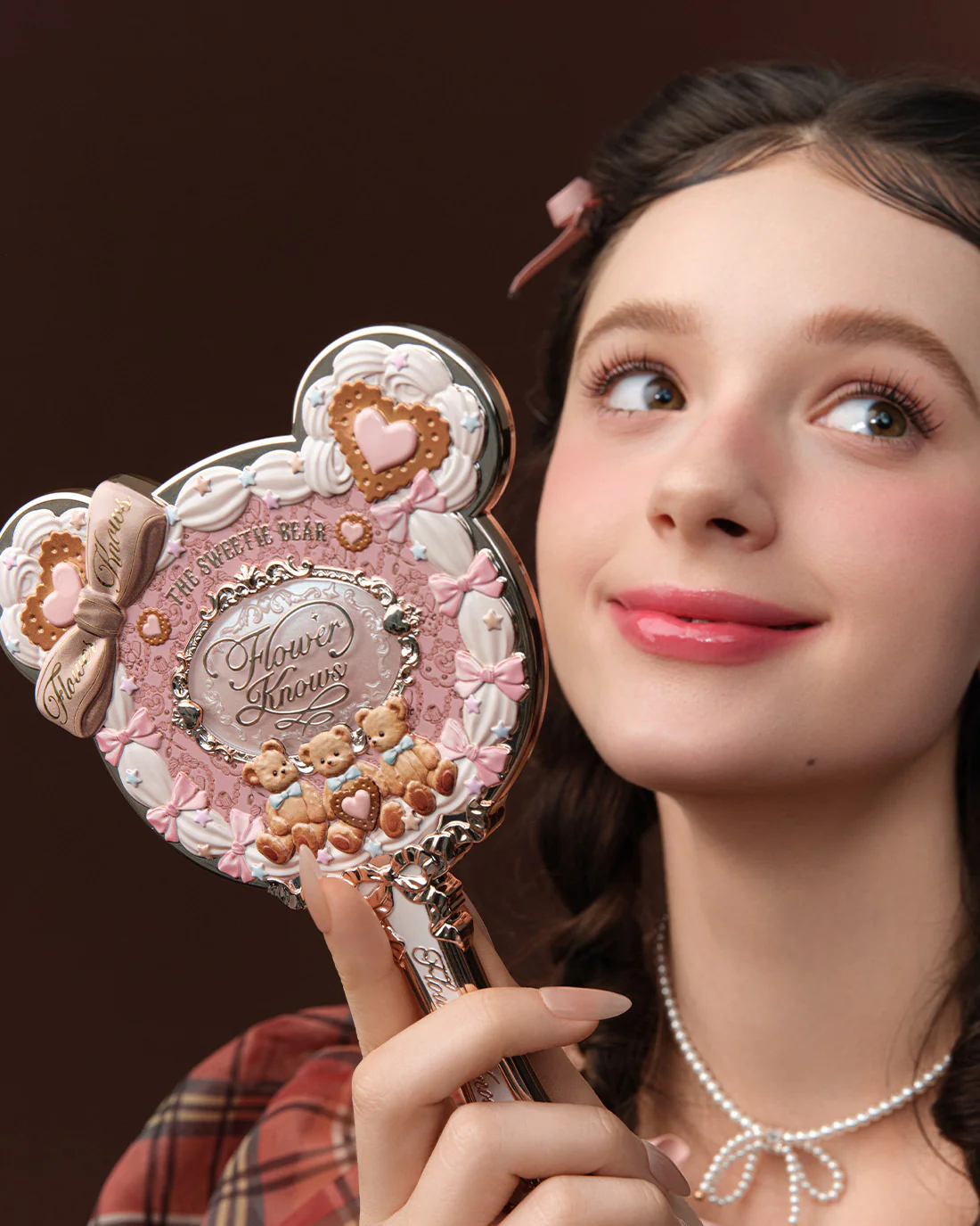 Flower Knows The Sweetie Bear Hand Mirror